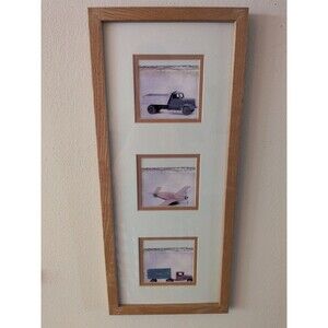 Vintage Toy Panel Thomas M Kiley 21.5 x 9 Transportation Print Airplane & Trucks